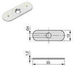 Magnetverschluss 1275315 20er-Set Weiß - Metall - 18 x 3 x 20 cm