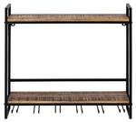 Weinregal Rio Flaschenregal Schwarz - Braun - Metall - Massivholz - 60 x 54 x 25 cm