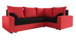 Ecksofa CHIEV-PLUS Schwarz - Rot - Ecke davorstehend rechts