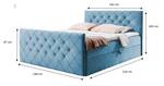 Boxspringbett MOLIE Hellblau - Breite: 142 cm