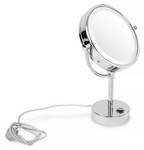 Kosmetikspiegel LED 5fach Vergrößerung Silber - Metall - 4 x 37 x 25 cm