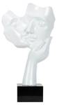 Sculpture moderne Kiss of Innocence Blanc - Pierre artificielle - Matière plastique - 50 x 27 x 14 cm