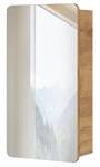 Kleiner Spiegelschrank 40cm Wotaneiche Braun - Holzwerkstoff - 40 x 75 x 16 cm