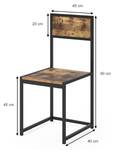 Esszimmerstuhl Fyrk 2er Set Schwarz - Braun - Holzwerkstoff - 40 x 90 x 40 cm