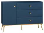 Sideboard MARINE SB120 1D3D Blau - Holzwerkstoff - Kunststoff - 120 x 85 x 40 cm