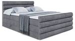 Boxspringbett CELESTIA-Z KING Steingrau - Breite: 160 cm