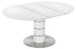 Table extensible CUSCO Blanc - Bois manufacturé - 120 x 76 x 160 cm