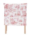 Sessel mit Chinoiserie-Muster Rot - Massivholz - 60 x 77 x 60 cm