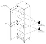 Vitrine TIRION Braun - Weiß - Holzwerkstoff - 51 x 192 x 40 cm