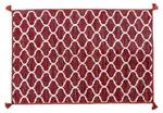 Toronto moderner Teppich Rot - Polyrattan - 120 x 1 x 180 cm