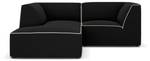 Ecksofa RUBY 3 Sitzplätze Schwarz