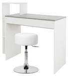 Bureau avec pouf 110x72x40 cm Gris - Blanc