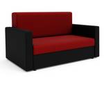 Sofa HEVI Schwarz - Rot - Breite: 132 cm