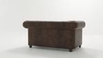 Sofa Ingrid 2-Sitzer, Chesterfield Dunkelbraun