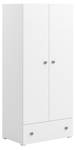 Armoire STELLA WR80 2D1D3S Gris - Blanc