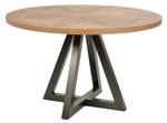 Table à manger INDUS DT125 Beige - Bois massif - Bois/Imitation - 125 x 77 x 125 cm