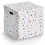 Aufbewahrungsbox 'Dots', recycelter Papier - 33 x 32 x 34 cm