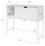 Table Console FSB21-W Blanc - Bois manufacturé - 92 x 80 x 30 cm
