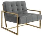 Loungesessel Chicago Gold - Grau - Gold