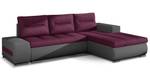 Ecksofa OVIATO Grau - Violett - Ecke davorstehend rechts