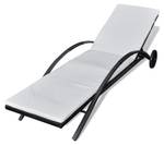 Chaise longue Noir - Matière plastique - Polyrotin - 65 x 39 x 200 cm