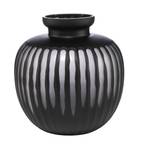 Vase Black Carved Schwarz - Glas - 26 x 28 x 26 cm