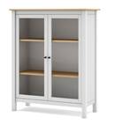 Vitrine Misti Blanc - Bois massif - 40 x 110 x 90 cm