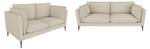 Couchgarnitur KESTREL 2er-Set Beige - Textil - 89 x 85 x 215 cm