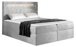 Boxspringbett Aspen Hellgrau - Breite: 122 cm