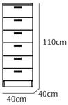 Kommode Nova Kom BRI-1074 Weiß