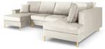 U-Form-Schlafsofa + Box MOGHAN Beige