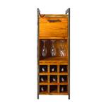 Barschrank aus Altholz fürs Wohnzimmer Braun - Massivholz - Holzart/Dekor - 40 x 105 x 35 cm