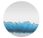 Miroir mural Graceful Waves Bleu - Verre - 60 x 60 x 2 cm