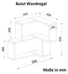 Wandregal Eckregal  Bulut Weiß Weiß - Holzwerkstoff - 60 x 56 x 45 cm