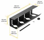 Untertisch-Kabelträger 3119914 2er-Set Schwarz - Metall - 14 x 14 x 45 cm