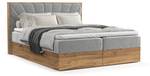 Boxspringbett Asahi Grau - Breite: 140 cm - H4