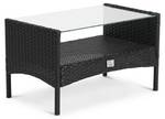 Rattan Sitzgruppe BROOKLYN Schwarz - Grau