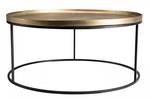 Table basse ronde aluminium doré Doré - Métal - 88 x 41 x 88 cm