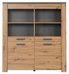 Vitrinenschrank Follow Beige - Holzwerkstoff - 40 x 139 x 127 cm