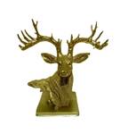 Skulptur Hirsch Gold Gold - Kunststoff - Stein - 27 x 33 x 13 cm