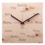Design Wanduhr Uhrform Zirbe eckig Beige - Holz teilmassiv - 30 x 30 x 4 cm