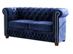 Ely 2-Sitzer Chesterfield Sofa Nachtblau