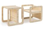 Set mit 2 Montessori-Stühlen Beige - Massivholz - 39 x 39 x 39 cm