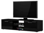 TV-Lowboard Soho S04 Schwarz - Hochglanz Schwarz