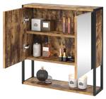 Armoire de toilette Fyrk 33977 Noir - Imitation chêne rustique