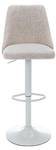 Tabouret de bar KIYOLA Lot de 2 Beige - Textile - 50 x 112 x 43 cm