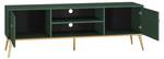 Meuble tv FORT RTV160 2D Vert - Bois manufacturé - Matière plastique - 160 x 53 x 40 cm