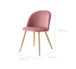 Chaise Cozy (Lot de 2) Rose foncé