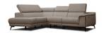 Ecksofa 4-Sitzer Matera Taupe - Ecke davorstehend links - Longchair davorstehend links - Ottomane davorstehend links