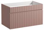 Waschbeckenunterschrank SATARA Pink - Holzwerkstoff - 46 x 46 x 80 cm